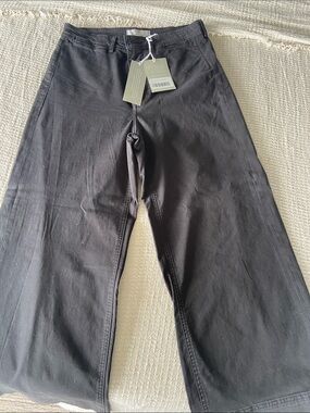 Everlane Wide Leg Washed Black Pants